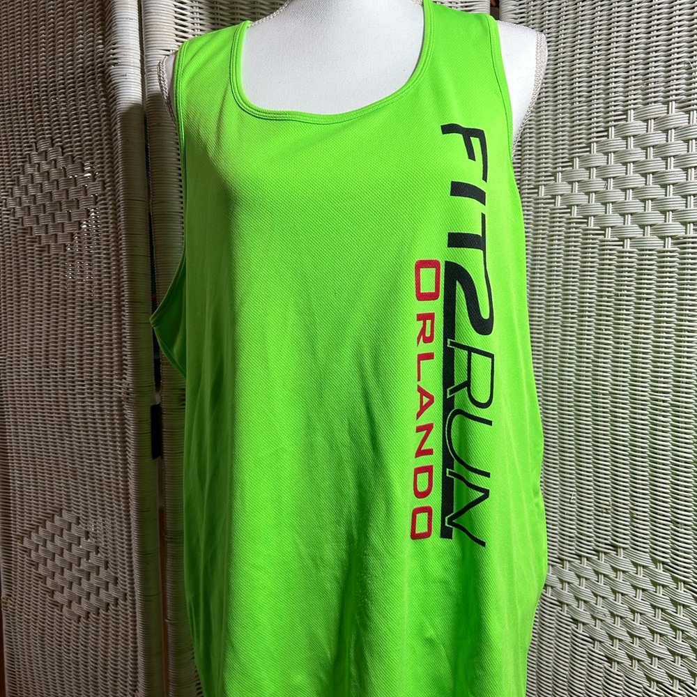Women's Fit2Run Neon Green Tank Top